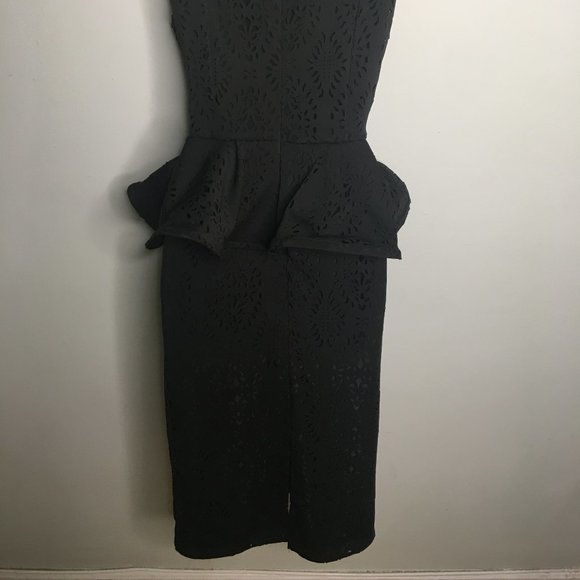 Boutique - Black Peplum Cocktail Dress - Item#92 - Picture 11 of 11
